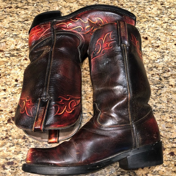flame cowboy boots
